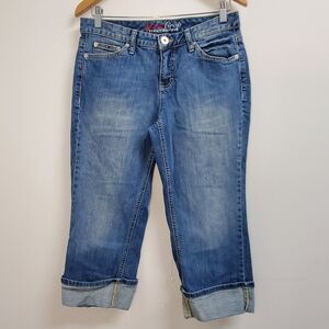 Tommy Hilfiger Jeans Women's size 8 Spirit Crop Capri Blue Denim Pants